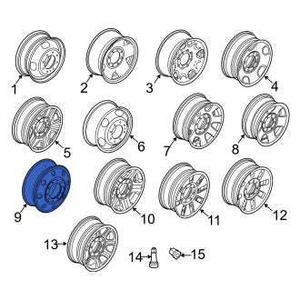 New OEM Wheel Fits, 2008-2009 Ford F-250 - Part # 7C3Z1007E