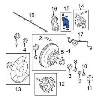 New OEM Rear Disc Brake Pad Set Fits, 2008-2010 Ford F-250 - Part # 8C3Z2V200B