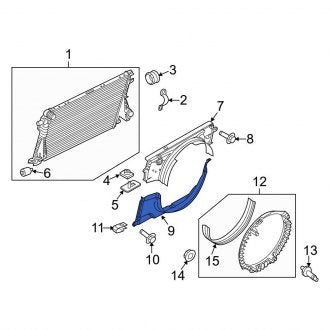 New OEM Lower Engine Cooling Fan Shroud Fits, 2011-2016 Ford F-250 - Part # BC3Z8146F