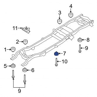 New OEM Lower Body Mount Cushion Fits, 2008-2016 Ford F-250 - Part # 7C3Z1000155AA