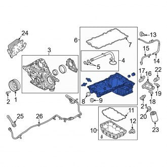 New OEM Upper Engine Oil Pan Fits, 2013-2014 Ford F-250 - Part # BC3Z6675B