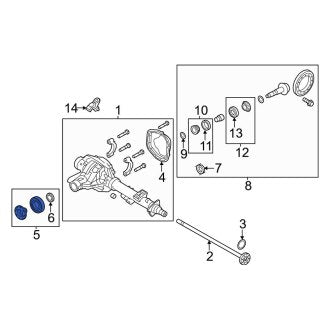 New OEM Rear Drive Shaft Pinion Yoke Fits, 2011-2016 Ford F-250 - Part # BC3Z4851A