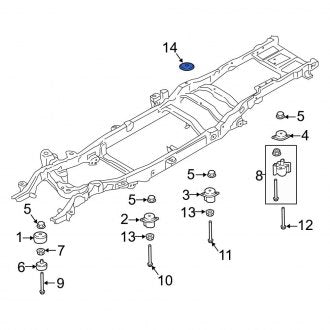 New OEM Lower Body Mount Cushion Fits, 2015-2023 Ford F-150 - Part # FL3Z5C036A