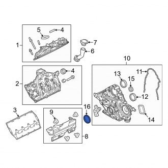 New OEM Rear Engine Crankshaft Seal Fits, 2011-2019 Ford F-250 - Part # BC3Z6701A