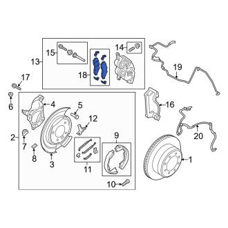 New OEM Rear Disc Brake Pad Set Fits, 2017-2022 Ford F-250 - Part # DC3Z2200E