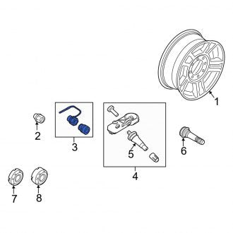 New OEM Wheel Lock Set Fits, 2017-2024 Ford F-250 - Part # HC3Z1A043B