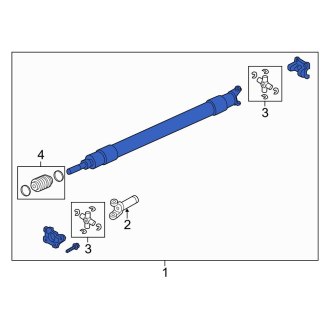 New OEM Rear Drive Shaft Fits, 2020-2022 Ford F-250 - Part # HC3Z4R602EH