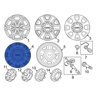 New OEM Wheel Fits, 2023-2024 Ford F-250 - Part # PC3Z1007E