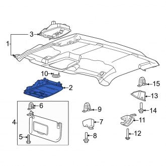 New OEM Upper Overhead Console Fits, 2023-2024 Ford F-250 - Part # ML3Z18519A70ECZ