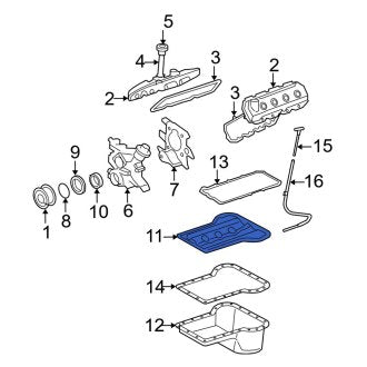 New OEM Upper Engine Oil Pan Fits, 2003-2005 Ford Excursion - Part # 4C3Z6675AA