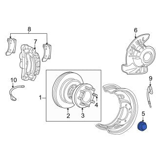 New OEM Wheel Bearing Dust Cap Fits, 2003-2007 Ford F-250 - Part # 2C3Z1131AA