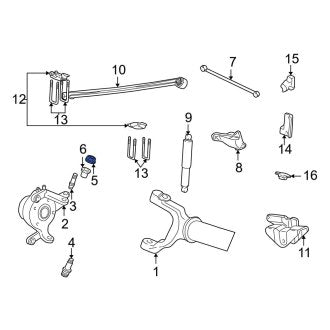 New OEM Upper Suspension Ball Joint Nut & Washer Fits, 2005 Ford Excursion - Part # F2TZ3A049A