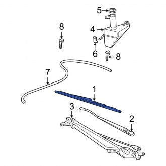 New OEM Windshield Wiper Blade Fits, 2000-2005 Ford Excursion - Part # YF1Z17528AB