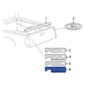 New OEM Rear Exterior Decal Fits, 2005-2007 Ford F-350 - Part # 5C3Z9942528CA