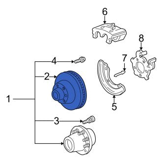 New OEM Rear Disc Brake Rotor Fits, 2005-2007 Ford F-350 - Part # 7U2Z1V125D