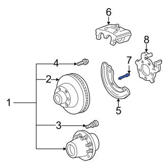 New OEM Rear Disc Brake Caliper Pin Fits, 2005-2007 Ford F-250 - Part # 5C3Z2C150CB