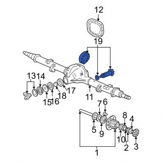 New OEM Rear Differential Ring and Pinion Fits, 1999-2004 Ford F-350 - Part # YC3Z4209VA