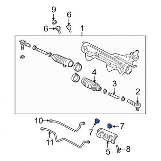 New OEM Upper Rack and Pinion Mount Bushing Fits, 1995-2005 Ford Explorer - Part # F5TZ3F640A