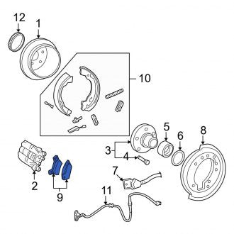 New OEM Rear Disc Brake Pad Set Fits, 2002-2010 Ford Explorer - Part # 8L2Z2V200B