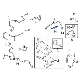 New OEM Vacuum Hose Fits, 2013-2015 Ford Explorer - Part # AA5Z9E455A