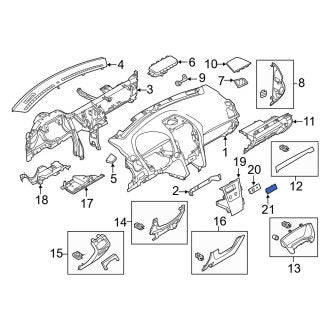 New OEM Upper Instrument Panel Cover Fits, 2013-2019 Ford Explorer - Part # DG1Z19K357AA