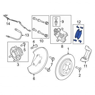 New OEM Rear Disc Brake Pad Set Fits, 2011-2019 Ford Explorer - Part # FB5Z2200E