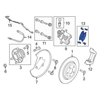 New OEM Rear Disc Brake Pad Set Fits, 2013-2019 Ford Explorer - Part # FG1Z2200B