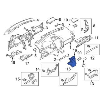 New OEM Upper Instrument Panel Trim Panel Fits, 2016-2019 Ford Explorer - Part # GB5Z7804608CA