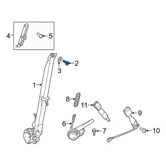 New OEM Upper Seat Belt Lap and Shoulder Belt Bolt Fits, 2016-2019 Ford Explorer - Part # W715456S900