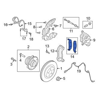 New OEM Rear Disc Brake Pad Set Fits, 2020-2025 Ford Explorer - Part # L1MZ2200F