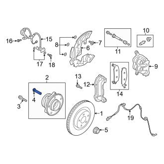 New OEM Wheel Lug Stud Fits, 2020-2023 Ford Explorer - Part # BCPZ1107C