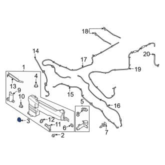 New OEM Washer Fluid Reservoir Nut Fits, 2020-2023 Ford Explorer - Part # W714065S442