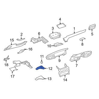 New OEM Upper Instrument Panel Trim Panel Fits, 2020-2023 Ford Explorer - Part # LB5Z78045A76AC