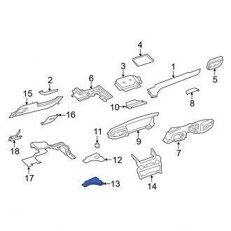 New OEM Upper Instrument Panel Trim Panel Fits, 2020-2023 Ford Explorer - Part # LB5Z78045A76AF