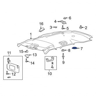 New OEM Upper Overhead Console Fits, 2020-2023 Ford Explorer - Part # LB5Z78519A70DAD