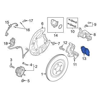 New OEM Rear Disc Brake Pad Set Fits, 2020-2025 Ford Explorer - Part # L1MZ2200H