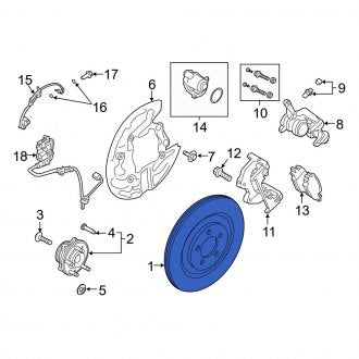 New OEM Rear Disc Brake Rotor Fits, 2020-2025 Ford Explorer - Part # L1MZ2C026A