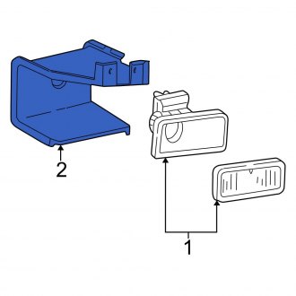 New OEM 1995-1997 Ford Explorer Passenger Right Fog Light Bracket, Part # F57Z-15266-AB