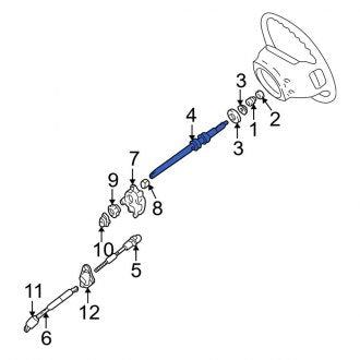 New OEM Upper Steering Shaft Fits, 1998-2001 Ford Explorer - Part # F88Z3524AA