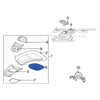 New OEM 1995-1997 Ford Explorer Center Upper Console Trim Panel, Part # F3TZ-78518B48-A