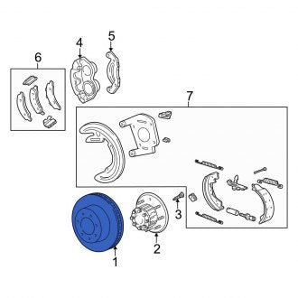 New OEM Rear Disc Brake Rotor Fits, 2000-2005 Ford Excursion - Part # 1C3Z1V125K