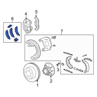 New OEM Rear Disc Brake Pad Set Fits, 2000-2005 Ford Excursion - Part # YU2Z2V200AA