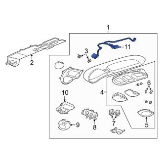 New OEM Upper HVAC Temperature Control Panel Fits, 2000 Ford Excursion - Part # YC3Z13A709AA