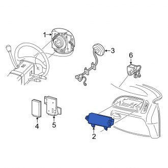 New OEM Upper Instrument Panel Air Bag Fits, 2000 Ford Excursion - Part # 1C3Z25044A74AAB