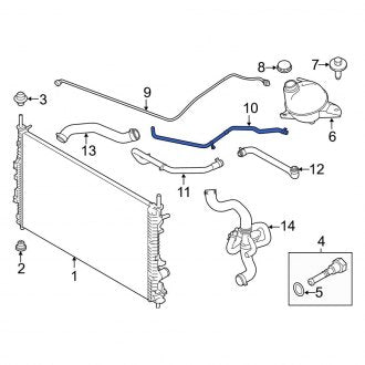 New OEM Lower Engine Coolant Overflow Hose Fits, 2015-2019 Ford Transit - Part # CK4Z8K012E