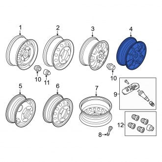 New OEM Wheel Fits, 2022-2023 Ford E-Transit - Part # HK4Z1007A