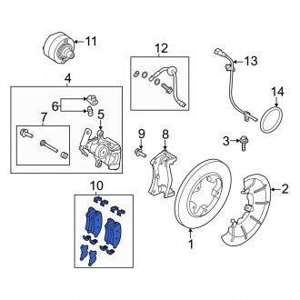 New OEM Rear Disc Brake Pad Set Fits, 2020-2024 Ford Transit - Part # LK4Z2200J