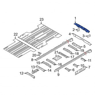 New OEM Rear Floor Sill Fits, 2022-2024 Ford E-Transit - Part # CK4Z6140300D