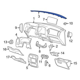 New OEM Windshield Defroster Nozzle Fits, 2004-2005 Ford Sport Trac - Part # 4L2Z10044E82AAA