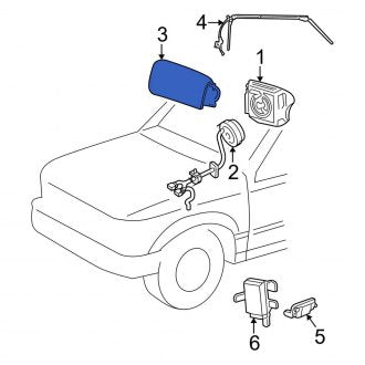 New OEM Upper Instrument Panel Air Bag Fits, 2003 Ford Sport Trac - Part # 3L2Z78044A74BAA